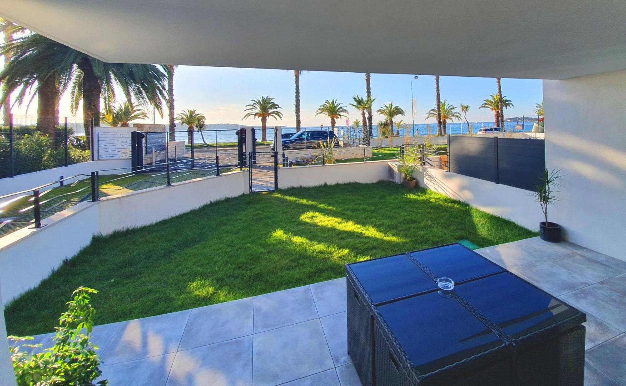 T3 Neuf Avec Terrasse Et Jardin Face A La Mer باندول المظهر الخارجي الصورة
